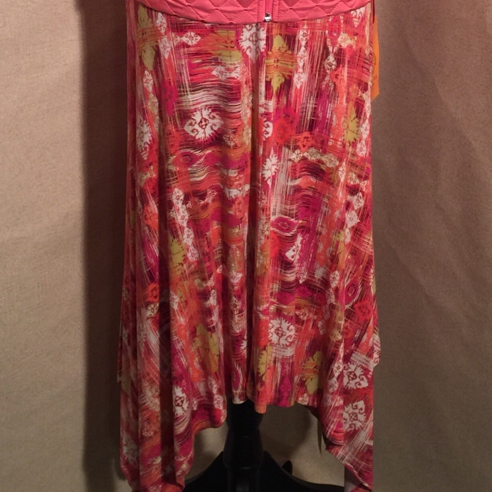 CUTE MULTI-COLOR ASYMMETRICAL SKIRT NWT